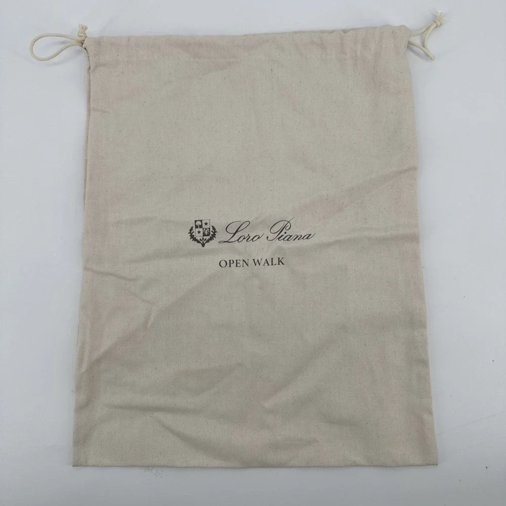 Loro Piana Open Walk Italy Shoe Dust Bag Cotton 15